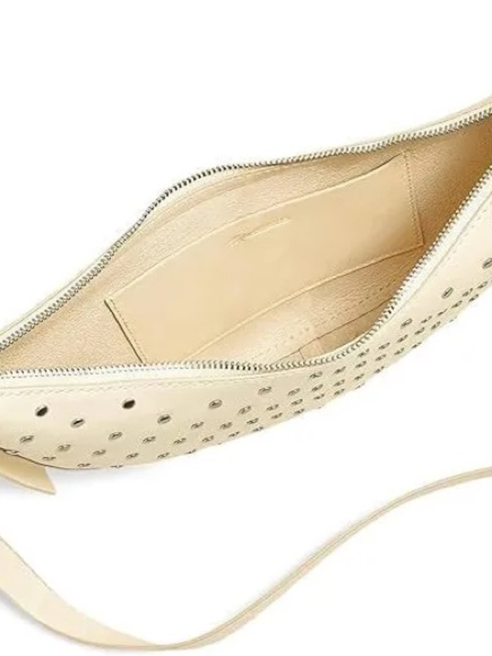 Madewell Ivory Studded Crescent Shoulder Bag - Picture 4 of 9